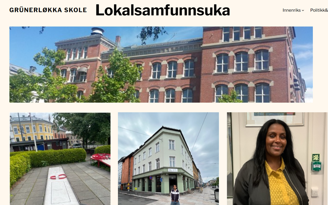 en person som står foran en bygning
