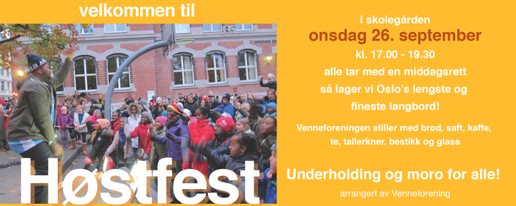 Høstfest 2018 Bilde med informasjon om Høstfest